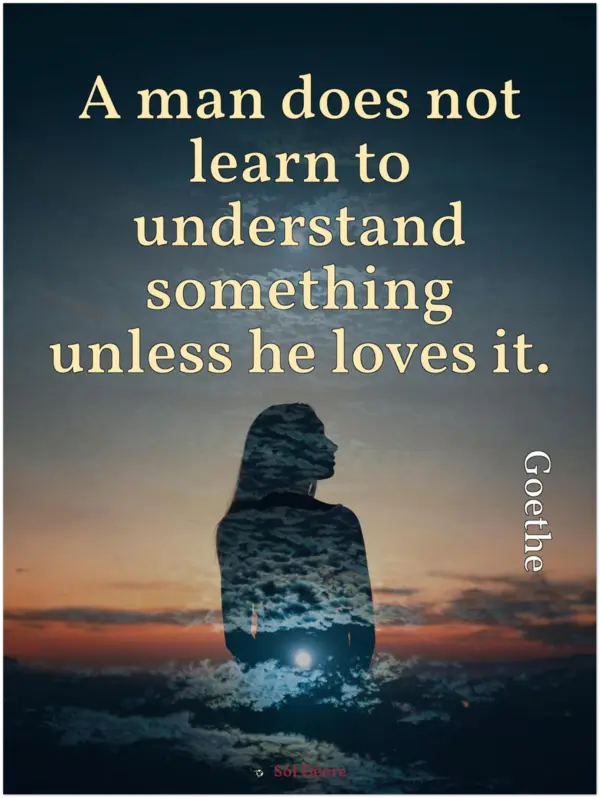 Premium matte print—A man does not learn to understand (Goethe)