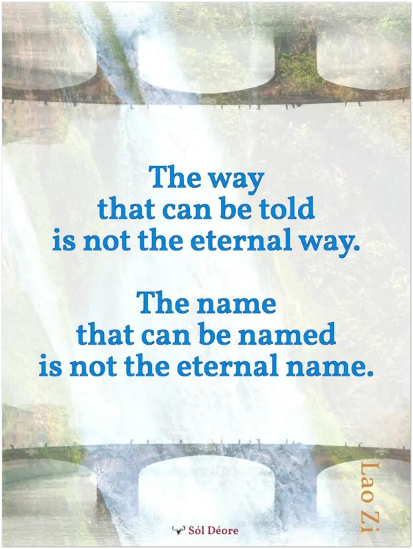 Premium matte print—The way that can be told (Lao Zi)